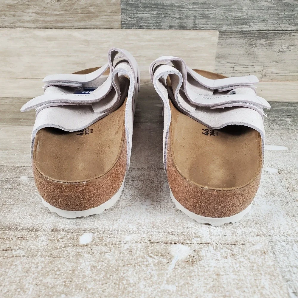 Birkenstock Uji Sandals‎ Mens Sz 13 Antique White Comfort Suede Slip On